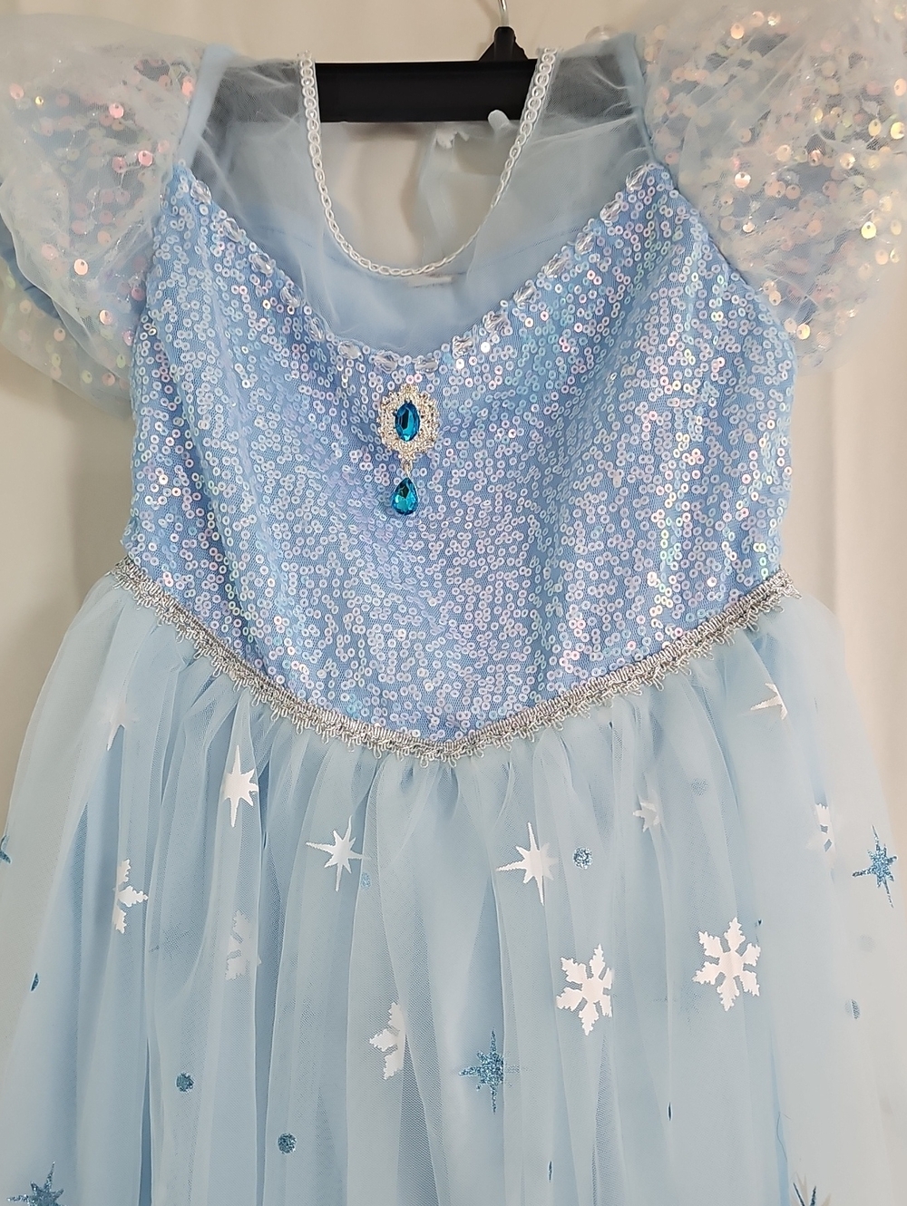 Beautiful Girls Light Blue Frozen-Style Princess Costume Dress - Picture 3 of 8